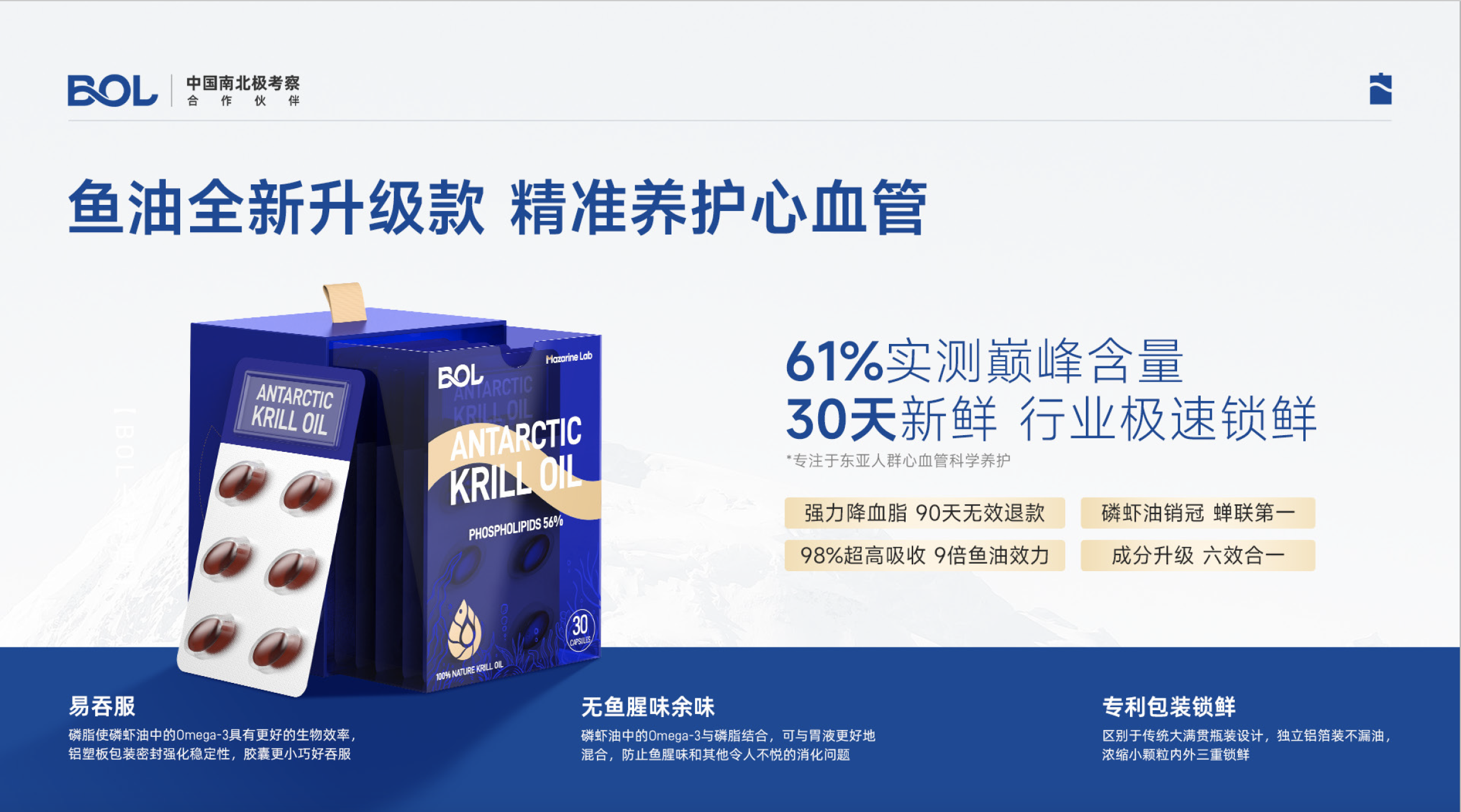 BOL 鱼油全新升级款精准养护心血管产品升级视觉